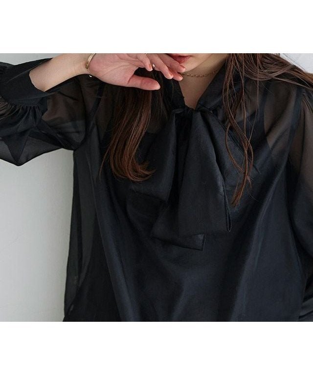 【ピエロ/Pierrot】の【アウトレットSALE!】オーガンジータイブラウス 人気、トレンドファッション・服の通販 founy(ファニー) ファッション Fashion レディースファッション Fashion for Women トップス・カットソー Cut & Sew Tops シャツ・ブラウス・オフィスカジュアル Elegant Blouses & Button-Ups アウトレット Outlet / Clearance おすすめ Recommended / Our Picks オーガンジー Organza Fabric ハイネック High Neck, Mock Neck プチプライス・低価格 Affordable / Budget Price ベスト Vest, Waistcoat リボン Ribbon, Bow other-1|ID: prp329100003839628 ipo3291000000036041982