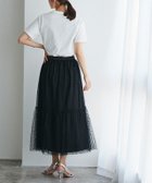 【ピエロ/Pierrot】のティアードチュールスカート 人気、トレンドファッション・服の通販 founy(ファニー) ファッション Fashion レディースファッション WOMEN スカート Skirt おすすめ Recommend スウェット Sweat ダウン Down チュール Tulle フェミニン Feminine プチプライス・低価格 Affordable 再入荷 Restock/Back In Stock/Re Arrival thumbnail フロッキードット/ブラック|ID: prp329100003839633 ipo3291000000028296300