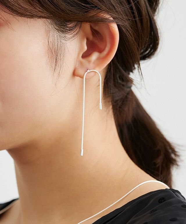 【ピエロ/Pierrot】のチェーンデザインピアス [Pierrot] インテリア・キッズ・メンズ・レディースファッション・服の通販 founy(ファニー) 　ファッション　Fashion　レディースファッション　Fashion for Women　アクセサリー　Fashion Accessories　コーティング　Coating, Coated Finish　シルバー　Silver, Metallic Silver　チェーン　Chain, Chain Strap　トレンド　Trend, Trending Now　プチプライス・低価格　Affordable / Budget Price　シルバー|ID: prp329100003851486 ipo3291000000035873275