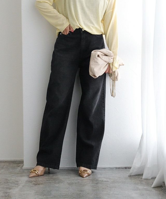 【ピエロ/Pierrot】のデニムワイドパンツ インテリア・キッズ・メンズ・レディースファッション・服の通販 founy(ファニー) ファッション Fashion レディースファッション Fashion for Women パンツ Pants & Trousers おすすめ Recommended / Our Picks ウォッシュ Washed Finish カットソー Cut and Sewn Top トレンド Trend, Trending Now プチプライス・低価格 Affordable / Budget Price ワイド Wide, Wide Fit 163cm / グレー / M|ID: prp329100003866436 ipo3291000000033896933