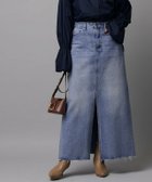 【ピエロ/Pierrot】のRASW デニムスリットスカート 人気、トレンドファッション・服の通販 founy(ファニー) ファッション Fashion レディースファッション Fashion for Women スカート Skirts スリット Slit, Slit Detail デニム Denim, Jeans Material フロント Front, Front Design プチプライス・低価格 Affordable / Budget Price ロング Long, Long-Length thumbnail [RASW] デニムスリットスカート|ID: prp329100003872145 ipo3291000000036125412