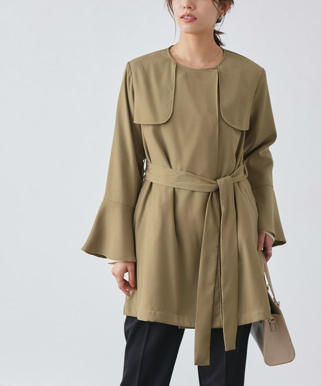 【ピエロ/Pierrot】のフレアスリーブライトアウター インテリア・キッズ・メンズ・レディースファッション・服の通販 founy(ファニー) ファッション Fashion レディースファッション Fashion for Women アウター Coat / Outerwear Collection レディースジャケット・軽アウター Jackets スリーブ Sleeve, Long Sleeve / Short Sleeve フレア Flare, Flared プチプライス・低価格 Affordable / Budget Price ミドル Middle Length, Mid Height ロング Long, Long-Length 167cm / ベージュ / M|ID: prp329100003876296 ipo3291000000033078038