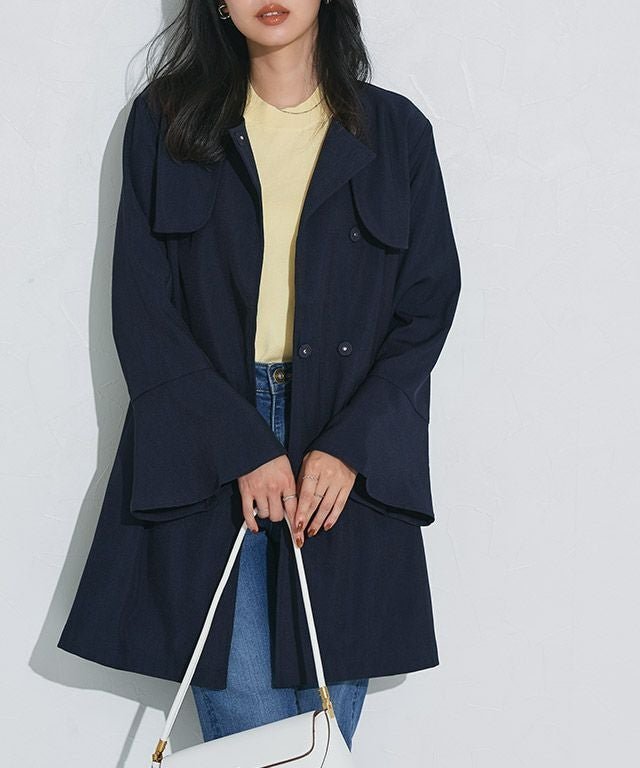 【ピエロ/Pierrot】のフレアスリーブライトアウター インテリア・キッズ・メンズ・レディースファッション・服の通販 founy(ファニー) 　ファッション　Fashion　レディースファッション　Fashion for Women　アウター　Coat / Outerwear Collection　レディースジャケット・軽アウター　Jackets　スリーブ　Sleeve, Long Sleeve / Short Sleeve　フレア　Flare, Flared　プチプライス・低価格　Affordable / Budget Price　ミドル　Middle Length, Mid Height　ロング　Long, Long-Length　フレアスリーブライトアウター|ID: prp329100003876296 ipo3291000000036123747