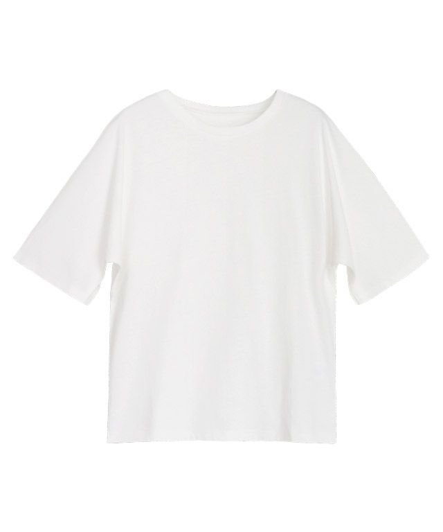 【ピエロ/Pierrot】のオーガニックコットンスリットスリーブTシャツ インテリア・キッズ・メンズ・レディースファッション・服の通販 founy(ファニー) 　ファッション　Fashion　レディースファッション　WOMEN　トップス・カットソー　Tops/Tshirt　シャツ/ブラウス　Shirts/Blouses　ロング / Tシャツ　T-Shirts　シンプル　Simple　スリット　Slit　プチプライス・低価格　Affordable　オフホワイト|ID: prp329100003876303 ipo3291000000026186441