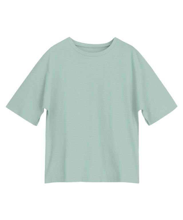 【ピエロ/Pierrot】のオーガニックコットンスリットスリーブTシャツ インテリア・キッズ・メンズ・レディースファッション・服の通販 founy(ファニー) 　ファッション　Fashion　レディースファッション　WOMEN　トップス・カットソー　Tops/Tshirt　シャツ/ブラウス　Shirts/Blouses　ロング / Tシャツ　T-Shirts　シンプル　Simple　スリット　Slit　プチプライス・低価格　Affordable　ミント|ID: prp329100003876303 ipo3291000000026186443