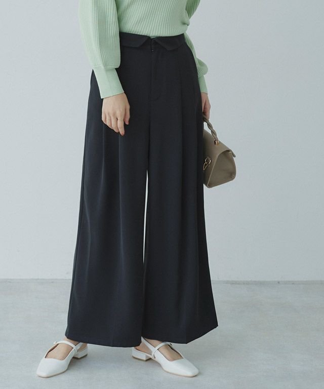 【ピエロ/Pierrot】のハイウエストタックワイドパンツ インテリア・キッズ・メンズ・レディースファッション・服の通販 founy(ファニー) https://founy.com/ ファッション Fashion レディースファッション Ladies' Fashion Online パンツ Pants トレンド Trend フロント Front プチプライス・低価格 Affordable ワイド Wide エレガント 上品 Elegant |ID: prp329100003881661 ipo3291000000025558694
