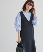 【ピエロ/Pierrot】の2wayパールボタンブラウス 166cm / ブルー / M|ID: prp329100003881662 ipo3291000000030638895