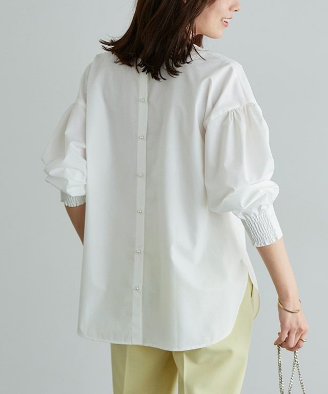 【ピエロ/Pierrot】の2wayパールボタンブラウス インテリア・キッズ・メンズ・レディースファッション・服の通販 founy(ファニー) 　ファッション　Fashion　レディースファッション　WOMEN　トップス・カットソー　Tops/Tshirt　シャツ/ブラウス　Shirts/Blouses　送料無料　Free Shipping　スリーブ　Sleeve　パール　Pearl　フェミニン　Feminine　プチプライス・低価格　Affordable　ルーズ　Loose　ワンポイント　One Point　再入荷　Restock/Back In Stock/Re Arrival　2wayパールボタンブラウス|ID: prp329100003881662 ipo3291000000031145765