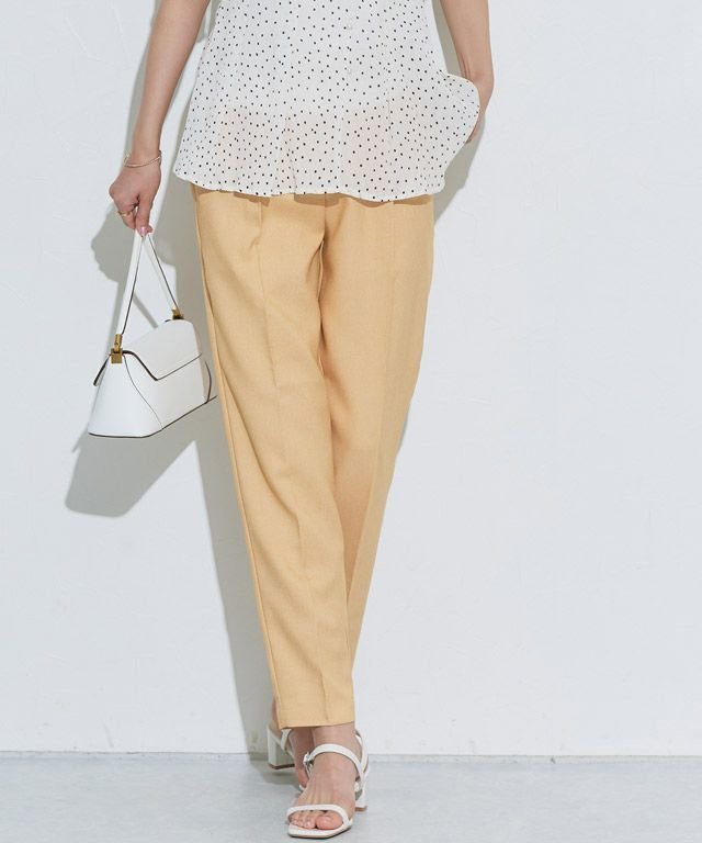 【ピエロ/Pierrot】の接触冷感リネンライクストレートパンツ インテリア・キッズ・メンズ・レディースファッション・服の通販 founy(ファニー) ファッション Fashion レディースファッション Fashion for Women パンツ Pants & Trousers ストレート Straight, Straight Cut センター Center, Center Line フロント Front, Front Design プチプライス・低価格 Affordable / Budget Price リネン Linen, Linen Fabric エレガント 上品 Elegant 167cm / ライトオレンジ / TM|ID: prp329100003889031 ipo3291000000032275722