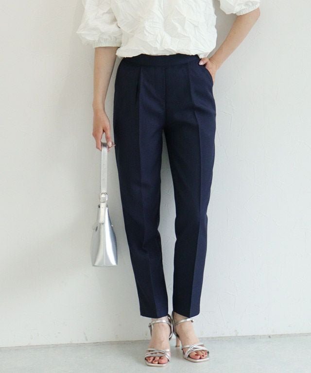 【ピエロ/Pierrot】の接触冷感リネンライクストレートパンツ インテリア・キッズ・メンズ・レディースファッション・服の通販 founy(ファニー) ファッション Fashion レディースファッション Fashion for Women パンツ Pants & Trousers ストレート Straight, Straight Cut センター Center, Center Line フロント Front, Front Design プチプライス・低価格 Affordable / Budget Price リネン Linen, Linen Fabric エレガント 上品 Elegant 163cm / ネイビー / TM|ID: prp329100003889031 ipo3291000000035995658