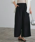 【ピエロ/Pierrot】のリネンライクタックパンツ ブラック|ID: prp329100003889033 ipo3291000000035590836