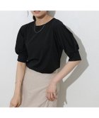【ピエロ/Pierrot】の接触冷感パフスリーブTシャツ 人気、トレンドファッション・服の通販 founy(ファニー) ファッション Fashion レディースファッション Fashion for Women トップス・カットソー Cut & Sew Tops シャツ・ブラウス・オフィスカジュアル Elegant Blouses & Button-Ups ロングTシャツ・Tシャツ Longline T-Shirts & Tees カットソー Cut and Sewn Top カフス Cuff Design シンプル Simple, Minimal スリーブ Sleeve, Long Sleeve / Short Sleeve プチプライス・低価格 Affordable / Budget Price エレガント 上品 Elegant thumbnail 167cm / ブラック / M|ID: prp329100003889036 ipo3291000000036042677