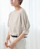 【ピエロ/Pierrot】の接触冷感パフスリーブTシャツ 人気、トレンドファッション・服の通販 founy(ファニー) ファッション Fashion レディースファッション Fashion for Women トップス・カットソー Cut & Sew Tops シャツ・ブラウス・オフィスカジュアル Elegant Blouses & Button-Ups ロングTシャツ・Tシャツ Longline T-Shirts & Tees カットソー Cut and Sewn Top カフス Cuff Design シンプル Simple, Minimal スリーブ Sleeve, Long Sleeve / Short Sleeve プチプライス・低価格 Affordable / Budget Price エレガント 上品 Elegant thumbnail 167cm / グレージュ / M|ID: prp329100003889036 ipo3291000000036042680
