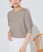 【ピエロ/Pierrot】の接触冷感パフスリーブTシャツ 人気、トレンドファッション・服の通販 founy(ファニー) ファッション Fashion レディースファッション Fashion for Women トップス・カットソー Cut & Sew Tops シャツ・ブラウス・オフィスカジュアル Elegant Blouses & Button-Ups ロングTシャツ・Tシャツ Longline T-Shirts & Tees カットソー Cut and Sewn Top カフス Cuff Design シンプル Simple, Minimal スリーブ Sleeve, Long Sleeve / Short Sleeve プチプライス・低価格 Affordable / Budget Price エレガント 上品 Elegant thumbnail 167cm / モカグレージュ / M|ID: prp329100003889036 ipo3291000000036042691