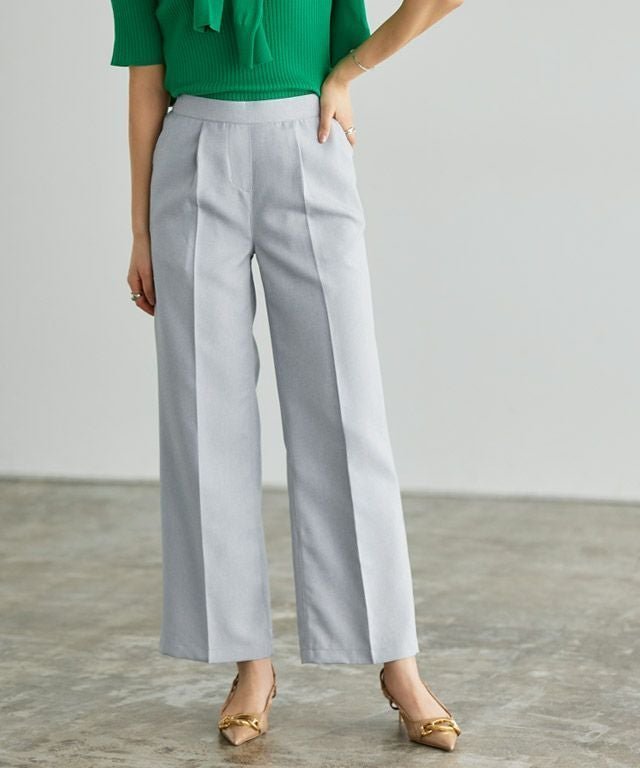 【ピエロ/Pierrot】の接触冷感リネンライクボックスパンツ インテリア・キッズ・メンズ・レディースファッション・服の通販 founy(ファニー) 　ファッション　Fashion　レディースファッション　Fashion for Women　パンツ　Pants & Trousers　ストレート　Straight, Straight Cut　センター　Center, Center Line　プチプライス・低価格　Affordable / Budget Price　ベーシック　Basic, Essential　リネン　Linen, Linen Fabric　エレガント 上品　Elegant　アイスグレー|ID: prp329100003889042 ipo3291000000036046023