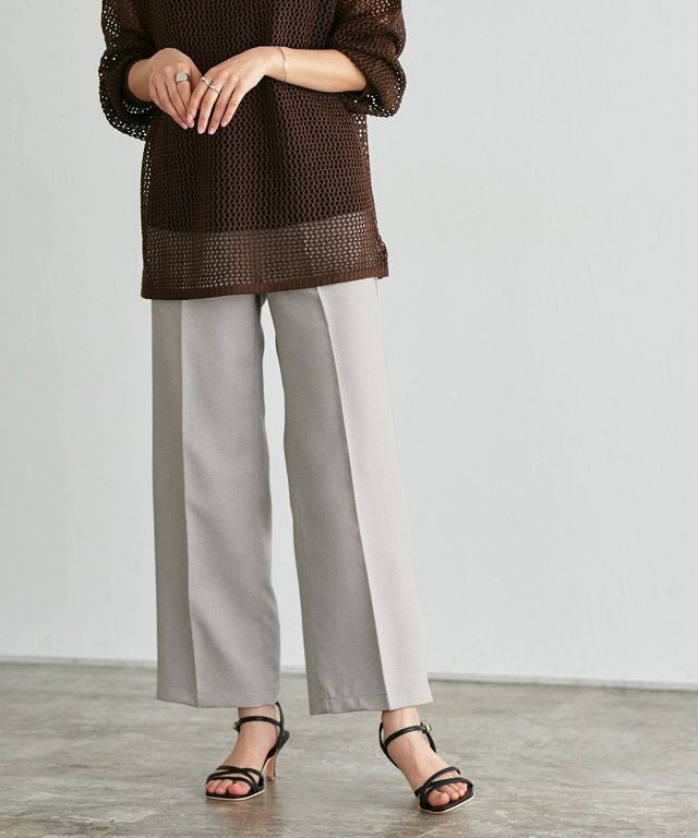 【ピエロ/Pierrot】の接触冷感リネンライクボックスパンツ インテリア・キッズ・メンズ・レディースファッション・服の通販 founy(ファニー) 　ファッション　Fashion　レディースファッション　Fashion for Women　パンツ　Pants & Trousers　ストレート　Straight, Straight Cut　センター　Center, Center Line　プチプライス・低価格　Affordable / Budget Price　ベーシック　Basic, Essential　リネン　Linen, Linen Fabric　エレガント 上品　Elegant　グレージュ|ID: prp329100003889042 ipo3291000000036046032