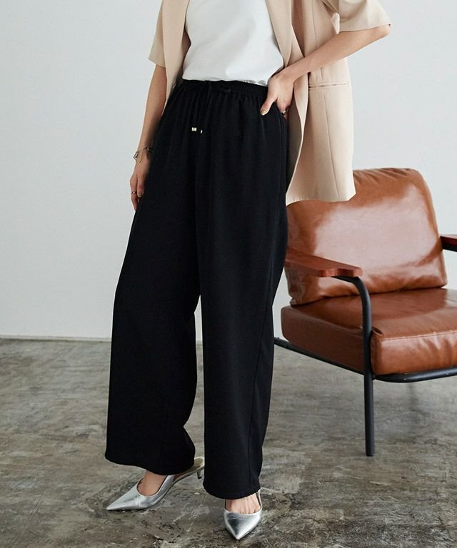 【ピエロ/Pierrot】の接触冷感イージーパンツ 人気、トレンドファッション・服の通販 founy(ファニー) 　ファッション　Fashion　レディースファッション　Fashion for Women　パンツ　Pants & Trousers　おすすめ　Recommended / Our Picks　トレンド　Trend, Trending Now　ドット　Polka Dot, Dot Pattern　プチプライス・低価格　Affordable / Budget Price　リボン　Ribbon, Bow　ワイド　Wide, Wide Fit　吸水　Absorbent, Quick-Dry　旅行　Travel　無地　Plain, Solid Color　 other-1|ID: prp329100003899526 ipo3291000000036124046