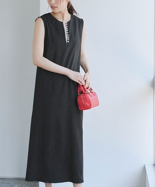 【ピエロ/Pierrot】の2wayパールデザインジャンパースカート インテリア・キッズ・メンズ・レディースファッション・服の通販 founy(ファニー) 　ファッション　Fashion　レディースファッション　Fashion for Women　スカート　Skirts　インナー　Innerwear　ストレッチ　Stretch, Stretchy Fabric　トレンド　Trend, Trending Now　ノースリーブ　Sleeveless, No-Sleeve　パール　Pearl, Pearl Accent　プチプライス・低価格　Affordable / Budget Price　長袖　Long Sleeve, Full Sleeve　ブラック|ID: prp329100003907897 ipo3291000000035935051