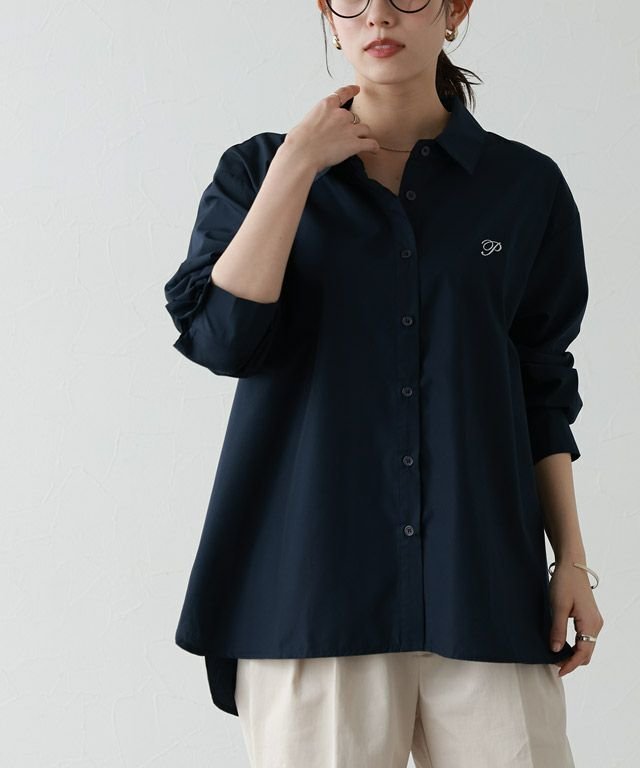 【ピエロ/Pierrot】の刺繍ロゴシャツ インテリア・キッズ・メンズ・レディースファッション・服の通販 founy(ファニー) https://founy.com/ ファッション Fashion レディースファッション Ladies' Fashion Online トップス・カットソー Tops/Tshirt シャツ/ブラウス Shirts/Blouses プチプライス・低価格 Affordable ワンポイント One Point |ID: prp329100003913008 ipo3291000000030140175