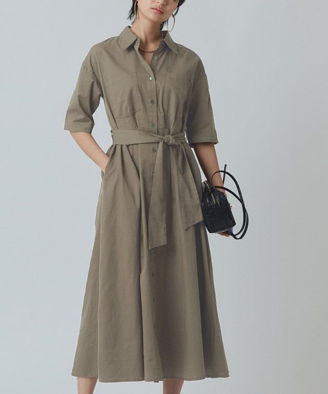 【ピエロ/Pierrot】のRASW ベルテッドシャツワンピース インテリア・キッズ・メンズ・レディースファッション・服の通販 founy(ファニー) 　ファッション　Fashion　レディースファッション　Ladies' Fashion Online　ワンピース　Dress　シャツワンピース　Shirt Dresses　プチプライス・低価格　Affordable　ポケット　Pocket　羽織　Haori　166cm / モカブラウン / M|ID: prp329100003920165 ipo3291000000032126936