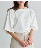 【ピエロ/Pierrot】のギャザースリーブTシャツ 166cm / オフホワイト / M|ID: prp329100003921642 ipo3291000000031172872