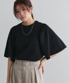 【ピエロ/Pierrot】のギャザースリーブTシャツ 人気、トレンドファッション・服の通販 founy(ファニー) ファッション Fashion レディースファッション Fashion for Women トップス・カットソー Cut & Sew Tops シャツ・ブラウス・オフィスカジュアル Elegant Blouses & Button-Ups ロングTシャツ・Tシャツ Longline T-Shirts & Tees ギャザー Gathered, Ruffled シンプル Simple, Minimal スリーブ Sleeve, Long Sleeve / Short Sleeve フレア Flare, Flared プチプライス・低価格 Affordable / Budget Price thumbnail ブラック|ID: prp329100003921642 ipo3291000000032551851