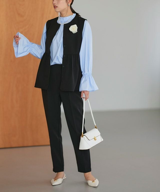 【ピエロ/Pierrot】の選べるペプラムセットアップ インテリア・キッズ・メンズ・レディースファッション・服の通販 founy(ファニー) 　ファッション　Fashion　レディースファッション　Fashion for Women　セットアップ　Matching Sets　スーツ　Business Suits & Workwear　スーツセット・2点セット・レディーススーツ　Suit Sets / 2-Piece Suits / Office Suit Sets　送料無料　Free Shipping　インナー　Innerwear　ストレッチ　Stretch, Stretchy Fabric　スーツ　Suit, Formalwear　セットアップ　Set-Up, Coordinated Outfit　センター　Center, Center Line　フェミニン　Feminine, Girly　プチプライス・低価格　Affordable / Budget Price　ペプラム　Peplum, Flared Hem　167cm / ブラック / A / M|ID: prp329100003928113 ipo3291000000034994138