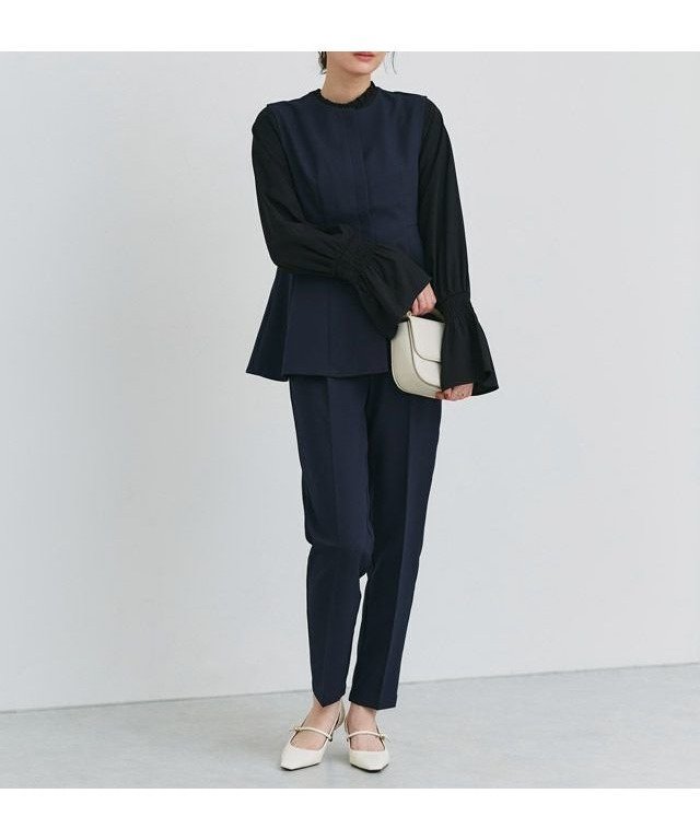 【ピエロ/Pierrot】の選べるペプラムセットアップ インテリア・キッズ・メンズ・レディースファッション・服の通販 founy(ファニー) 　ファッション　Fashion　レディースファッション　Fashion for Women　セットアップ　Matching Sets　スーツ　Business Suits & Workwear　スーツセット・2点セット・レディーススーツ　Suit Sets / 2-Piece Suits / Office Suit Sets　送料無料　Free Shipping　インナー　Innerwear　ストレッチ　Stretch, Stretchy Fabric　スーツ　Suit, Formalwear　セットアップ　Set-Up, Coordinated Outfit　センター　Center, Center Line　フェミニン　Feminine, Girly　プチプライス・低価格　Affordable / Budget Price　ペプラム　Peplum, Flared Hem　167cm / ネイビー / B / M|ID: prp329100003928113 ipo3291000000034994143