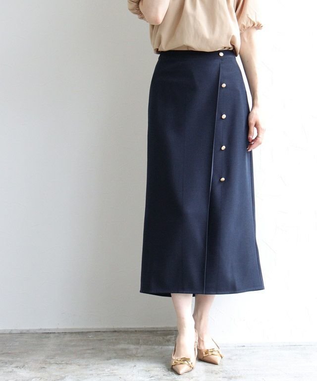 【ピエロ/Pierrot】のラップ風ナロースカート インテリア・キッズ・メンズ・レディースファッション・服の通販 founy(ファニー) https://founy.com/ ファッション Fashion レディースファッション Ladies' Fashion Online スカート Skirt とろみ Thickness シンプル Simple プチプライス・低価格 Affordable ラップ Wrap |ID: prp329100003928115 ipo3291000000025946360