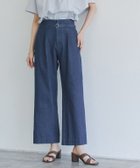 【ピエロ/Pierrot】の【アウトレットSALE!】ベルト付きタックデニム インディゴ|ID: prp329100003936931 ipo3291000000036124573