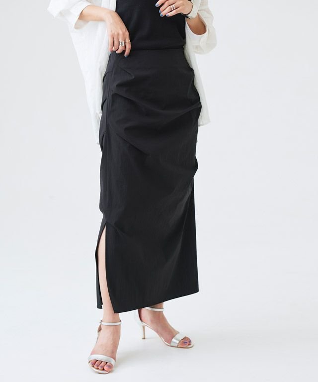 【ピエロ/Pierrot】のRASW サイドタックストレッチスカート 人気、トレンドファッション・服の通販 founy(ファニー) 　ファッション　Fashion　レディースファッション　WOMEN　スカート　Skirt　ストレッチ　Stretch　スリット　Slit　ドレープ　Drape　フラット　Flat　プチプライス・低価格　Affordable　 other-1|ID: prp329100003940915 ipo3291000000030867812