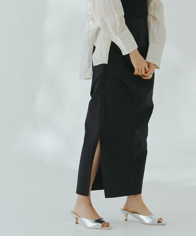 【ピエロ/Pierrot】のRASW サイドタックストレッチスカート インテリア・キッズ・メンズ・レディースファッション・服の通販 founy(ファニー) ファッション Fashion レディースファッション Fashion for Women スカート Skirts ストレッチ Stretch, Stretchy Fabric スリット Slit, Slit Detail ドレープ Drape, Draping Fabric フラット Flat, Flat Shoes プチプライス・低価格 Affordable / Budget Price 165cm / ブラック / M|ID: prp329100003940915 ipo3291000000033442005