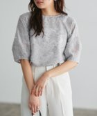 【ピエロ/Pierrot】のフリンジフラワージャカードトップス 人気、トレンドファッション・服の通販 founy(ファニー) ファッション Fashion レディースファッション Fashion for Women トップス・カットソー Cut & Sew Tops シアー Sheer, See-Through ジャカード／ジャガード Jacquard, Woven Pattern フェミニン Feminine, Girly フラワー Flower, Floral プチプライス・低価格 Affordable / Budget Price thumbnail グレー|ID: prp329100003942788 ipo3291000000033335054