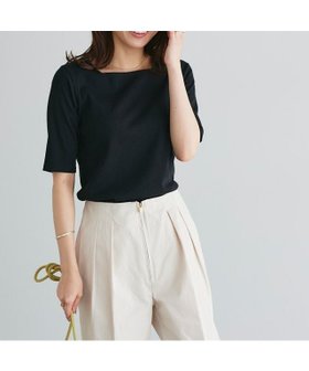 【ピエロ/Pierrot】 選べるネック5分袖テレコリブカットソー人気、トレンドファッション・服の通販 founy(ファニー) ファッション Fashion レディースファッション Fashion for Women トップス・カットソー Cut & Sew Tops カットソー・ベーシックTシャツ Cut-and-Sewn Tops / Stretch Tees & Basics スクエア Square, Square Shape デコルテ Décolleté, Neckline プチプライス・低価格 Affordable / Budget Price ロング Long, Long-Length エレガント 上品 Elegant |ID:prp329100003948621