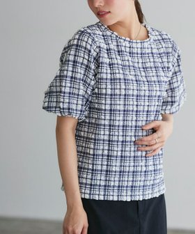 【ピエロ/Pierrot】 ボリュームスリーブチェック柄ブラウス人気、トレンドファッション・服の通販 founy(ファニー) ファッション Fashion レディースファッション Fashion for Women トップス・カットソー Cut & Sew Tops シャツ・ブラウス・オフィスカジュアル Elegant Blouses & Button-Ups ボリューム袖・フリルスリーブブラウス Voluminous & Ruffle Sleeves / Puffy Sleeve Tops サッカー Seersucker, Summer Fabric スリーブ Sleeve, Long Sleeve / Short Sleeve チェック Check, Plaid, Tartan プチプライス・低価格 Affordable / Budget Price 夏 Summer |ID:prp329100003948623