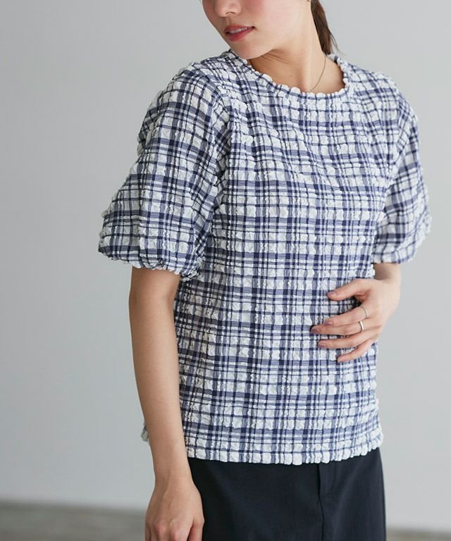 【ピエロ/Pierrot】のボリュームスリーブチェック柄ブラウス 人気、トレンドファッション・服の通販 founy(ファニー) ファッション Fashion レディースファッション Fashion for Women トップス・カットソー Cut & Sew Tops シャツ・ブラウス・オフィスカジュアル Elegant Blouses & Button-Ups ボリューム袖・フリルスリーブブラウス Voluminous & Ruffle Sleeves / Puffy Sleeve Tops サッカー Seersucker, Summer Fabric スリーブ Sleeve, Long Sleeve / Short Sleeve チェック Check, Plaid, Tartan プチプライス・低価格 Affordable / Budget Price 夏 Summer other-1|ID: prp329100003948623 ipo3291000000036331447