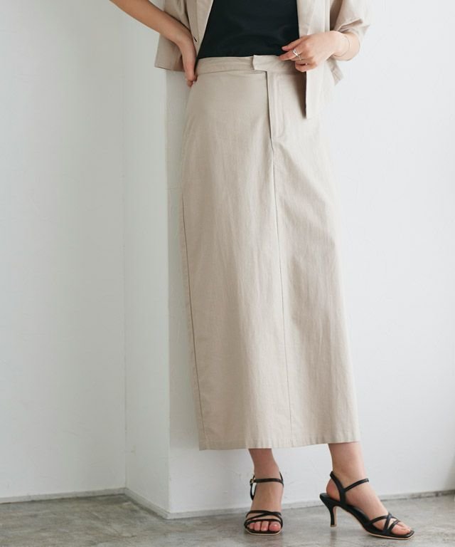 【ピエロ/Pierrot】のコットンIラインロングスカート インテリア・キッズ・メンズ・レディースファッション・服の通販 founy(ファニー) 　ファッション　Fashion　レディースファッション　Fashion for Women　スカート　Skirts　ロングスカート　Long Skirts / Maxi & Midi Skirts　シンプル　Simple, Minimal　プチプライス・低価格　Affordable / Budget Price　グレージュ|ID: prp329100003948624 ipo3291000000033172248
