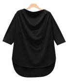 【ピエロ/Pierrot】のドレープネックTシャツ ブラック|ID:prp329100003955421
