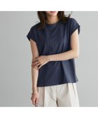 【ピエロ/Pierrot】のネックが選べる綿100%フレンチスリーブベーシックTシャツ【Vネック/クルーネック】 167cm / ネイビー / クルーネック / M|ID: prp329100003963960 ipo3291000000032115208