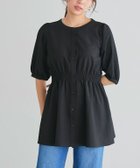 【ピエロ/Pierrot】の【アウトレットSALE!】パフスリーブシャーリングブラウス ブラック|ID: prp329100003963962 ipo3291000000036274500