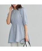 【ピエロ/Pierrot】の【アウトレットSALE!】パフスリーブシャーリングブラウス ライトブルー|ID: prp329100003963962 ipo3291000000036274502