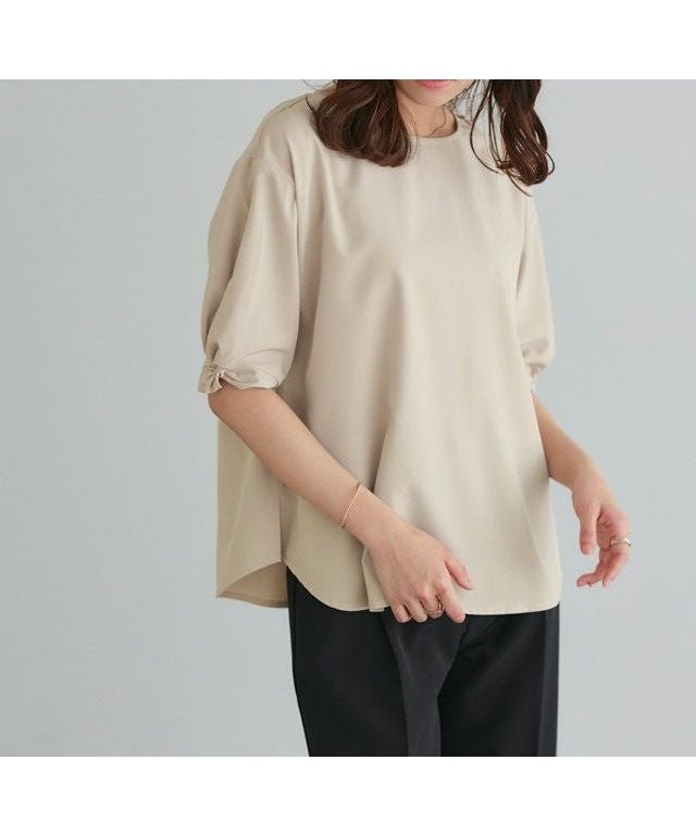 【ピエロ/Pierrot】の2wayツイストスリーブブラウス インテリア・キッズ・メンズ・レディースファッション・服の通販 founy(ファニー) 　ファッション　Fashion　レディースファッション　Fashion for Women　トップス・カットソー　Cut & Sew Tops　シャツ・ブラウス・オフィスカジュアル　Elegant Blouses & Button-Ups　スリーブ　Sleeve, Long Sleeve / Short Sleeve　ツイスト　Tweed, Tweed Fabric　フロント　Front, Front Design　プチプライス・低価格　Affordable / Budget Price　ベーシック　Basic, Essential　エレガント 上品　Elegant　ベージュ|ID: prp329100003979287 ipo3291000000036125131