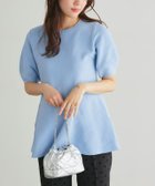 【ピエロ/Pierrot】の【アウトレットSALE!】構築袖ペプラムニット 166cm / ブルー / M|ID: prp329100003981809 ipo3291000000036274411