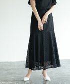 【ピエロ/Pierrot】のメッシュギャザースカート ブラック|ID: prp329100003982779 ipo3291000000036274395