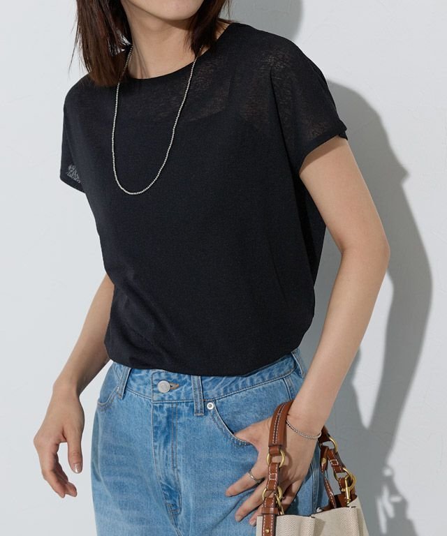 【ピエロ/Pierrot】の袖が選べるシアーカットソー インテリア・キッズ・メンズ・レディースファッション・服の通販 founy(ファニー) 　ファッション　Fashion　レディースファッション　WOMEN　トップス・カットソー　Tops/Tshirt　カットソー　Cut and Sewn　送料無料　Free Shipping　インナー　Inner　シアー　Sheer　プチプライス・低価格　Affordable　ベスト　Vest　ベーシック　Basic　167cm / ブラック / フレンチスリーブ / M|ID: prp329100003991233 ipo3291000000032275547