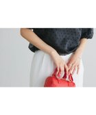 【ピエロ/Pierrot】の【アウトレットSALE!】フロッキードット半袖ブラウス ブラック|ID: prp329100003998814 ipo3291000000036274460