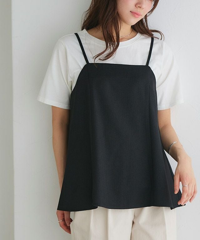 【ピエロ/Pierrot】のツイードスクエアキャミソール インテリア・キッズ・メンズ・レディースファッション・服の通販 founy(ファニー) 　ファッション　Fashion　レディースファッション　Fashion for Women　トップス・カットソー　Cut & Sew Tops　キャミソール&ノースリーブ　Camisoles & Sleeveless Tops　おすすめ　Recommended / Our Picks　セットアップ　Set-Up, Coordinated Outfit　ツイード　Twill, Twill Weave　トレンド　Trend, Trending Now　フレア　Flare, Flared　プチプライス・低価格　Affordable / Budget Price　切替　Switching, Contrast Panel　166cm / ブラック / M|ID: prp329100004002919 ipo3291000000036252537