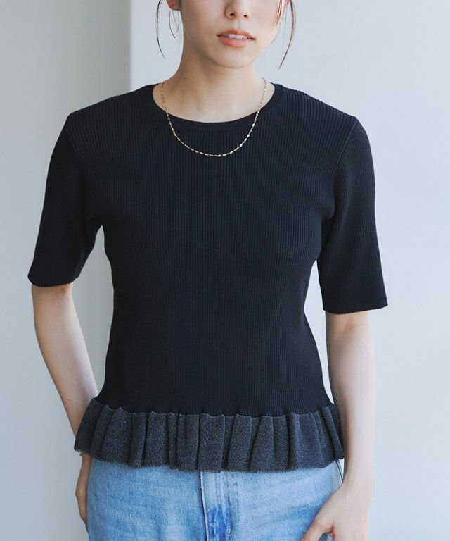 【ピエロ/Pierrot】のラメフリルリブニット インテリア・キッズ・メンズ・レディースファッション・服の通販 founy(ファニー) https://founy.com/ ファッション Fashion レディースファッション Ladies' Fashion Online トップス・カットソー Tops/Tshirt ニット Knit Tops トレンド Trend バランス Balance フェミニン Feminine フリル Frills プチプライス・低価格 Affordable |ID: prp329100004002921 ipo3291000000026476525