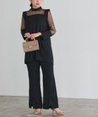 【ピエロ/Pierrot】のデコルテシースルーチュニックセットアップ ブラック|ID: prp329100004012478 ipo3291000000036252579