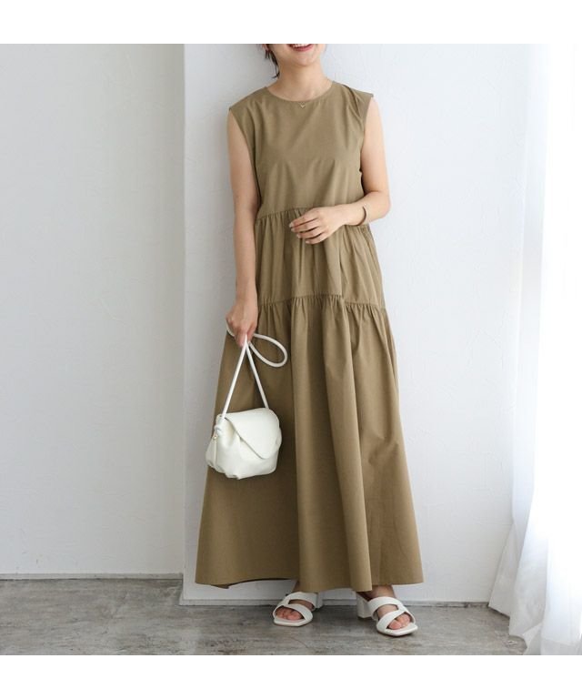 【ピエロ/Pierrot】の【おまとめ買いキャンペーン対象】ラウンドティアードワンピース インテリア・キッズ・メンズ・レディースファッション・服の通販 founy(ファニー) 　ファッション　Fashion　レディースファッション　Fashion for Women　ワンピース　Dresses　送料無料　Free Shipping　ギャザー　Gathered, Ruffled　ティアード　Tiered, Tiered Style　プチプライス・低価格　Affordable / Budget Price　ラウンド　Round, Round Neck　150cm / ベージュ / PM|ID: prp329100004012482 ipo3291000000032638078
